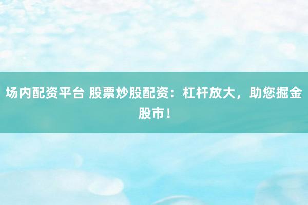 场内配资平台 股票炒股配资：杠杆放大，助您掘金股市！