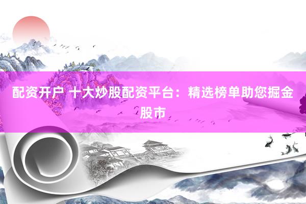 配资开户 十大炒股配资平台：精选榜单助您掘金股市
